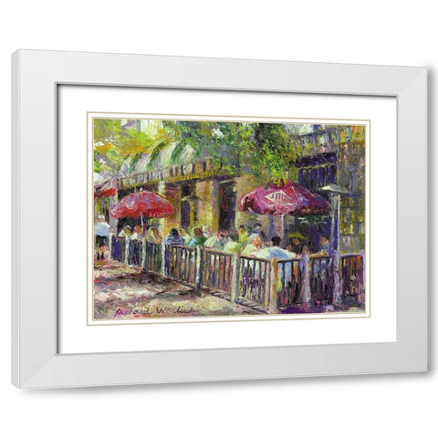 Boulder White Modern Wood Framed Art Print with Double Matting by Wallich, Richard