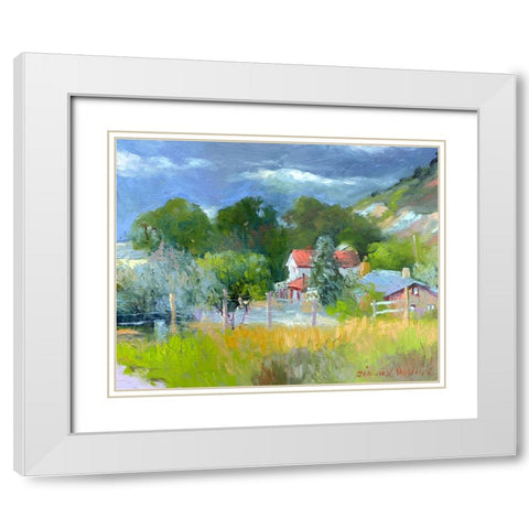 Rooney Ranch 6 White Modern Wood Framed Art Print with Double Matting by Wallich, Richard