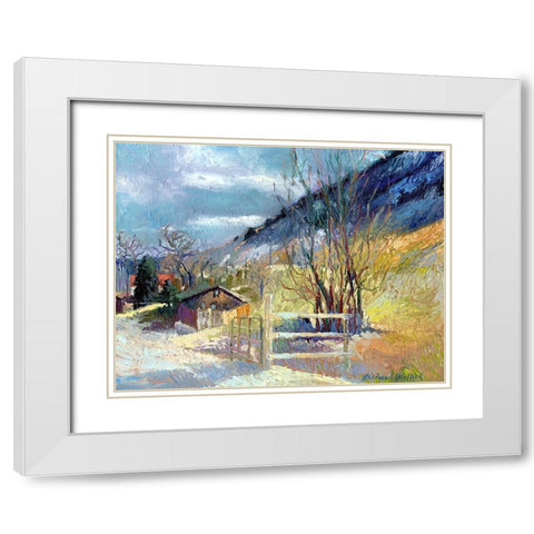 Rooney Ranch 7 White Modern Wood Framed Art Print with Double Matting by Wallich, Richard