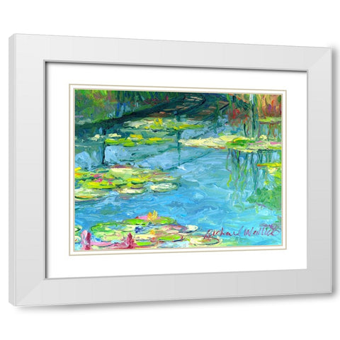 Lilies 6 White Modern Wood Framed Art Print with Double Matting by Wallich, Richard