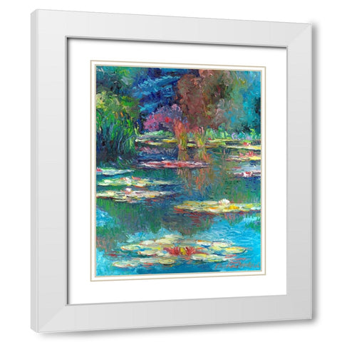 Lilies 5 White Modern Wood Framed Art Print with Double Matting by Wallich, Richard