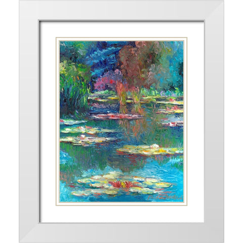 Lilies 5 White Modern Wood Framed Art Print with Double Matting by Wallich, Richard