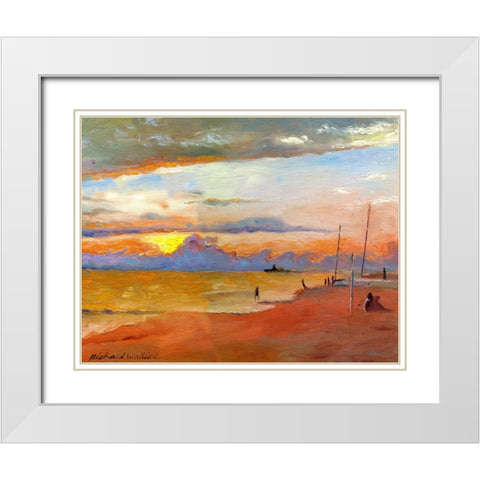 Mexico White Modern Wood Framed Art Print with Double Matting by Wallich, Richard