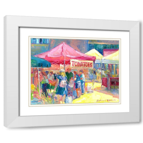 Tomatoes White Modern Wood Framed Art Print with Double Matting by Wallich, Richard