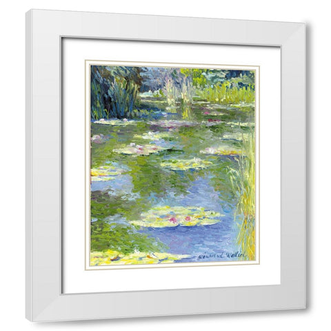 Lilies~1 White Modern Wood Framed Art Print with Double Matting by Wallich, Richard