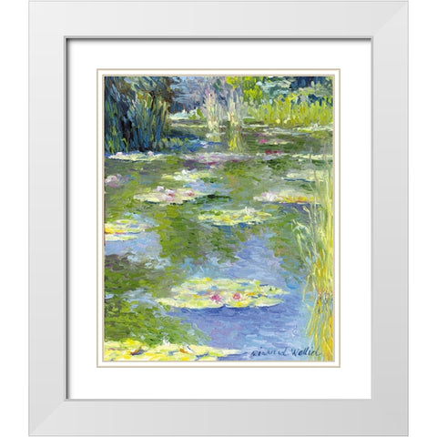 Lilies~1 White Modern Wood Framed Art Print with Double Matting by Wallich, Richard