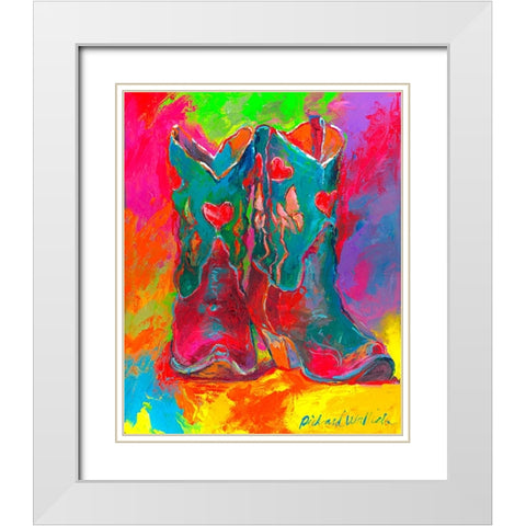 Boots White Modern Wood Framed Art Print with Double Matting by Wallich, Richard