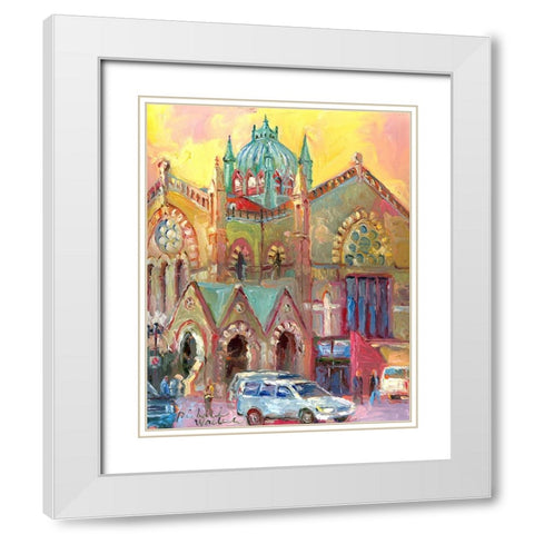 Bos_0002 White Modern Wood Framed Art Print with Double Matting by Wallich, Richard