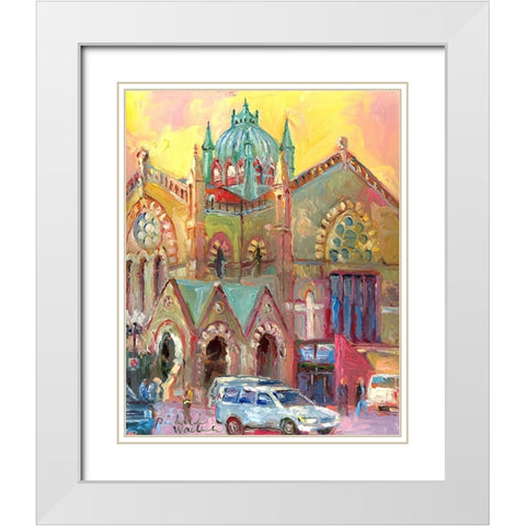 Bos_0002 White Modern Wood Framed Art Print with Double Matting by Wallich, Richard