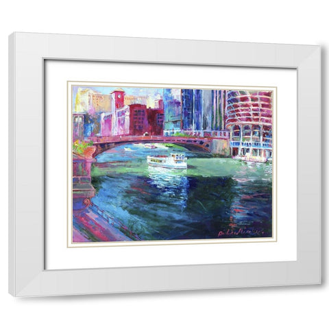 Chicago 2 White Modern Wood Framed Art Print with Double Matting by Wallich, Richard