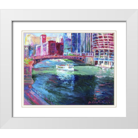 Chicago 2 White Modern Wood Framed Art Print with Double Matting by Wallich, Richard