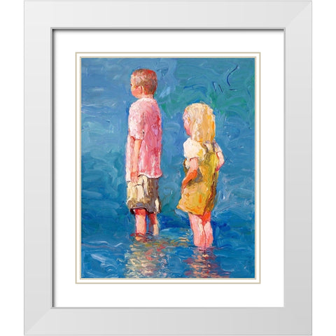Coronado White Modern Wood Framed Art Print with Double Matting by Wallich, Richard