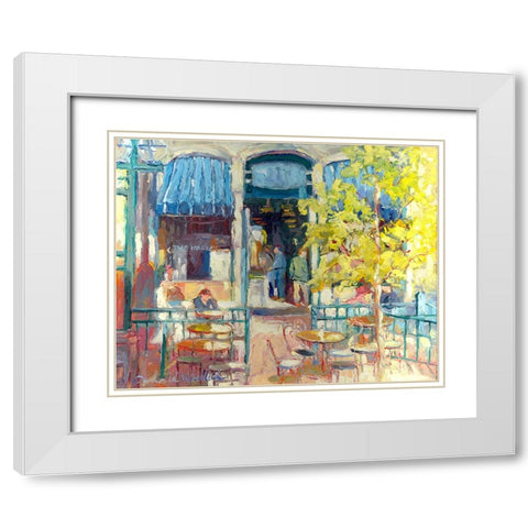 Denver A White Modern Wood Framed Art Print with Double Matting by Wallich, Richard