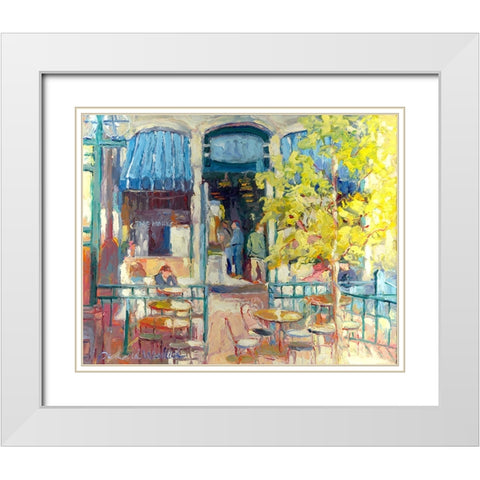 Denver A White Modern Wood Framed Art Print with Double Matting by Wallich, Richard