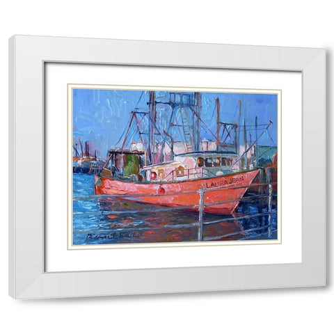 Laura White Modern Wood Framed Art Print with Double Matting by Wallich, Richard