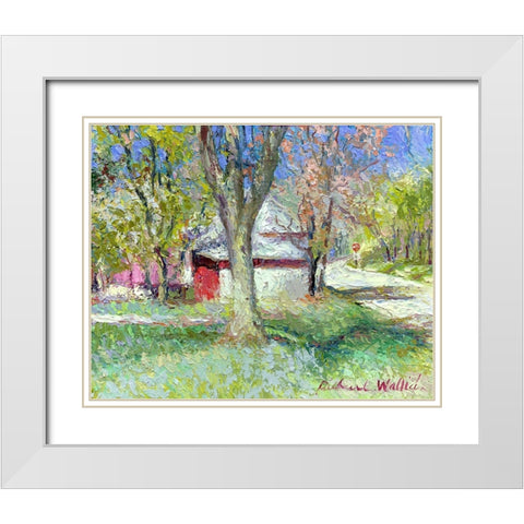 Morrison A White Modern Wood Framed Art Print with Double Matting by Wallich, Richard