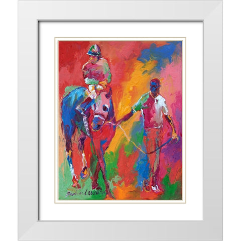 Paddock White Modern Wood Framed Art Print with Double Matting by Wallich, Richard