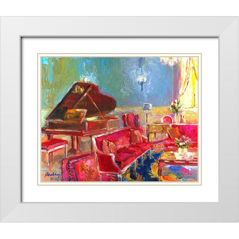 Piano Bar 2 White Modern Wood Framed Art Print with Double Matting by Wallich, Richard