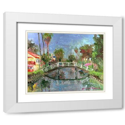 Venice CA White Modern Wood Framed Art Print with Double Matting by Wallich, Richard