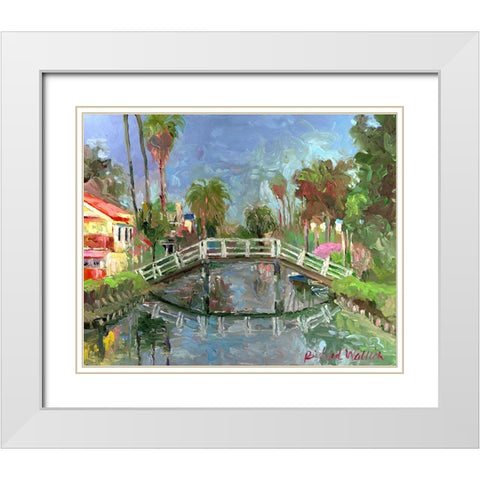 Venice CA White Modern Wood Framed Art Print with Double Matting by Wallich, Richard