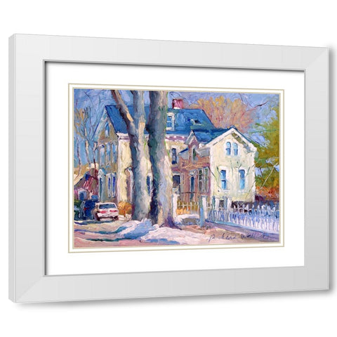 Wickford A White Modern Wood Framed Art Print with Double Matting by Wallich, Richard
