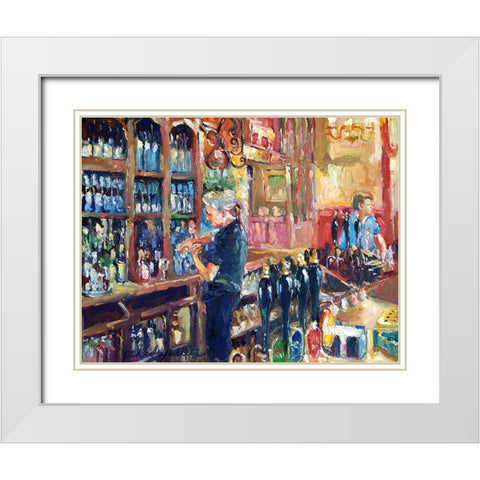 Fullers 2 White Modern Wood Framed Art Print with Double Matting by Wallich, Richard