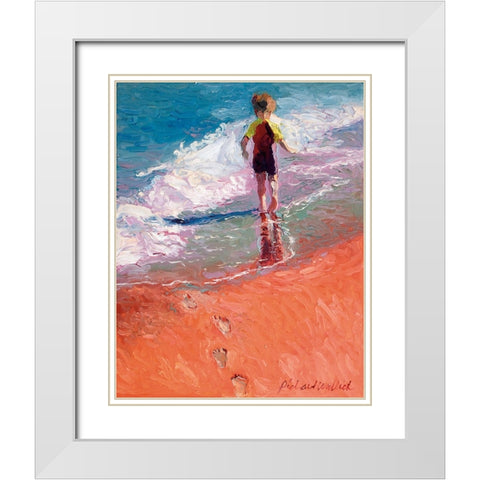 Jaden 1 White Modern Wood Framed Art Print with Double Matting by Wallich, Richard