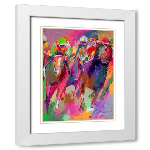 Race 5 White Modern Wood Framed Art Print with Double Matting by Wallich, Richard