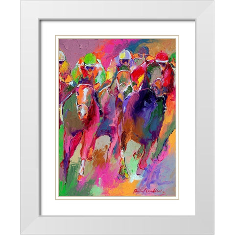Race 5 White Modern Wood Framed Art Print with Double Matting by Wallich, Richard