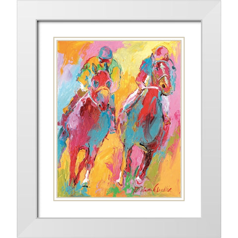 Roses White Modern Wood Framed Art Print with Double Matting by Wallich, Richard