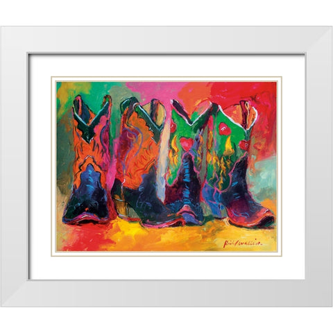Boots 1 White Modern Wood Framed Art Print with Double Matting by Wallich, Richard