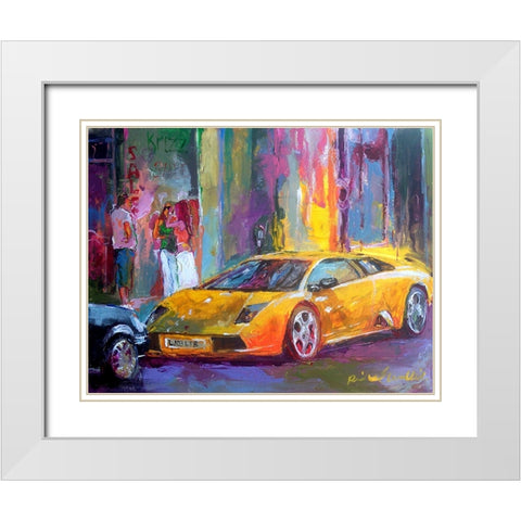 Lamb White Modern Wood Framed Art Print with Double Matting by Wallich, Richard