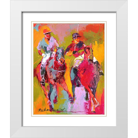 Polo White Modern Wood Framed Art Print with Double Matting by Wallich, Richard