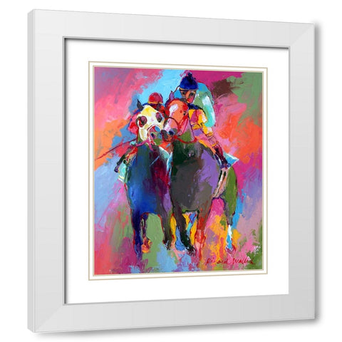 Racee White Modern Wood Framed Art Print with Double Matting by Wallich, Richard