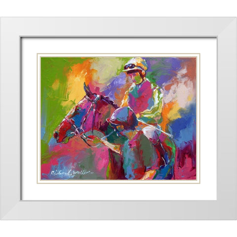Jockeys White Modern Wood Framed Art Print with Double Matting by Wallich, Richard