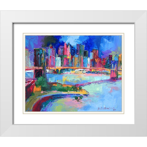 Brooklyn White Modern Wood Framed Art Print with Double Matting by Wallich, Richard