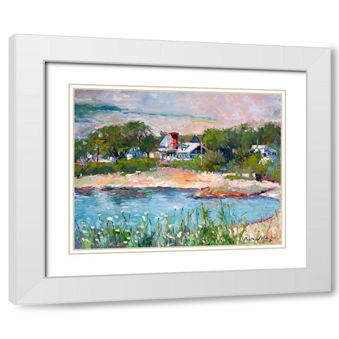 Cove White Modern Wood Framed Art Print with Double Matting by Wallich, Richard