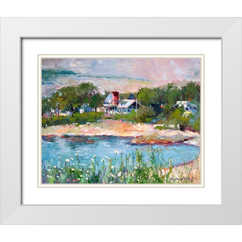 Cove White Modern Wood Framed Art Print with Double Matting by Wallich, Richard