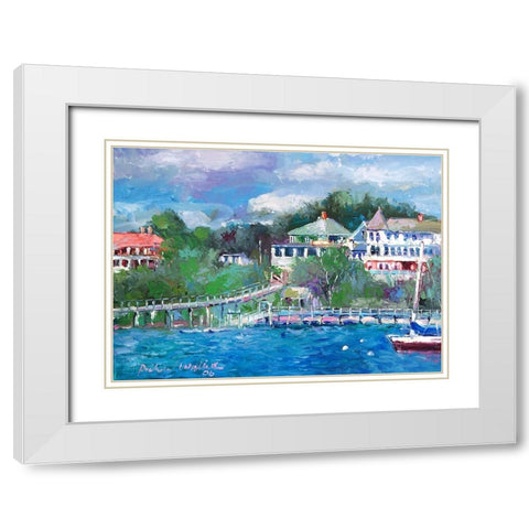 Peaks White Modern Wood Framed Art Print with Double Matting by Wallich, Richard