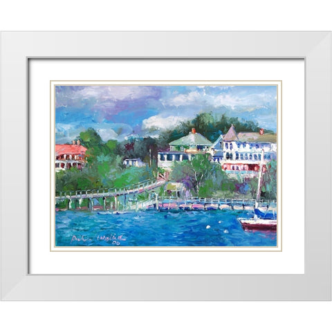 Peaks White Modern Wood Framed Art Print with Double Matting by Wallich, Richard