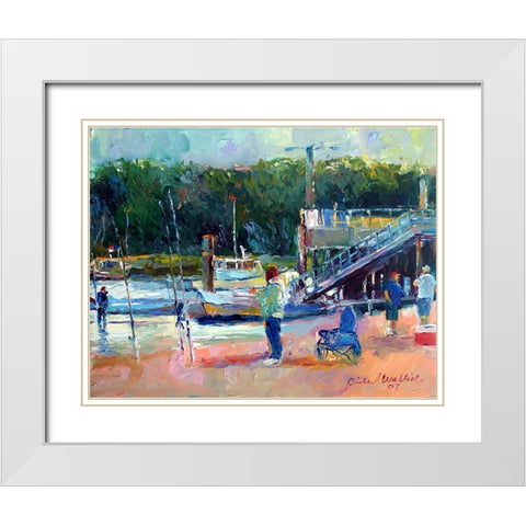 Saco White Modern Wood Framed Art Print with Double Matting by Wallich, Richard
