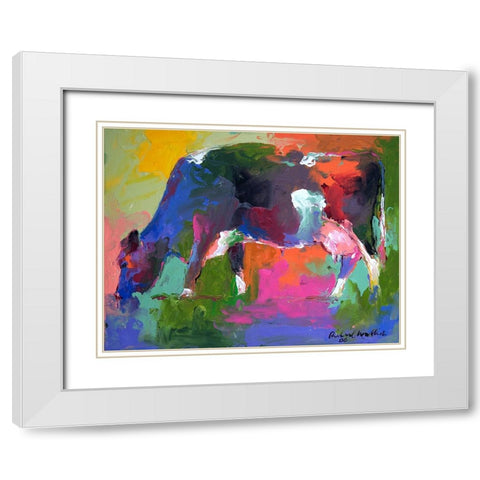 Cow 2 White Modern Wood Framed Art Print with Double Matting by Wallich, Richard