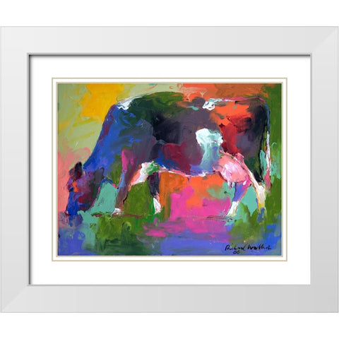 Cow 2 White Modern Wood Framed Art Print with Double Matting by Wallich, Richard