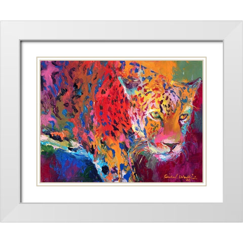 Leopard 1 White Modern Wood Framed Art Print with Double Matting by Wallich, Richard