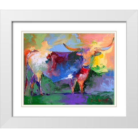 Bull White Modern Wood Framed Art Print with Double Matting by Wallich, Richard