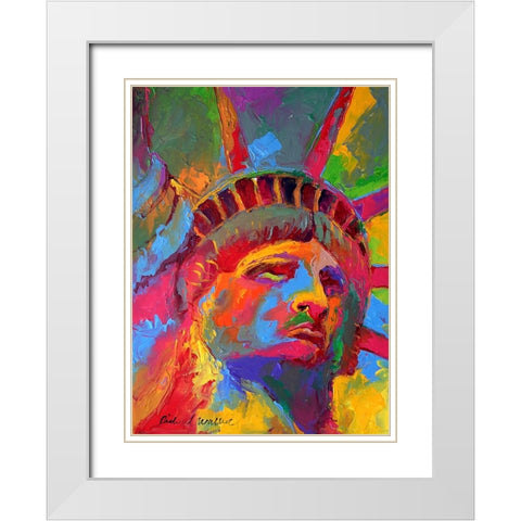 Liberty 1 White Modern Wood Framed Art Print with Double Matting by Wallich, Richard