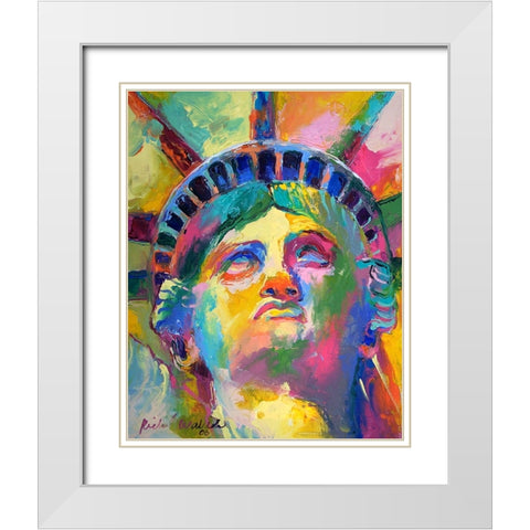 Liberty 2 White Modern Wood Framed Art Print with Double Matting by Wallich, Richard