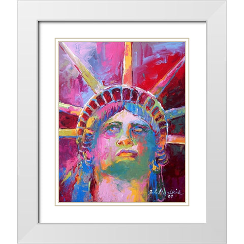 Liberty 3 White Modern Wood Framed Art Print with Double Matting by Wallich, Richard