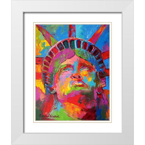 Liberty 4 White Modern Wood Framed Art Print with Double Matting by Wallich, Richard