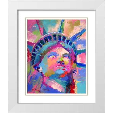 Liberty 5 White Modern Wood Framed Art Print with Double Matting by Wallich, Richard